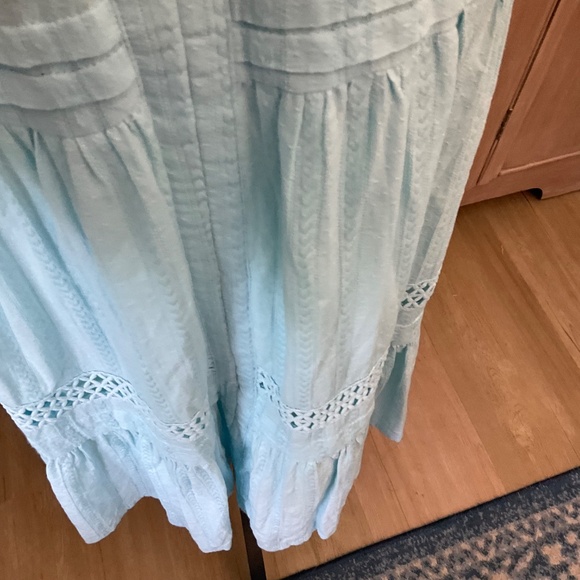 Max Studio Blue Gray Pleated Maxi Dress - Picture 15 of 16